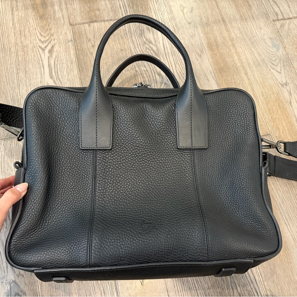 Christian Louboutin Black Leather Men's Bag / Briefcase.
